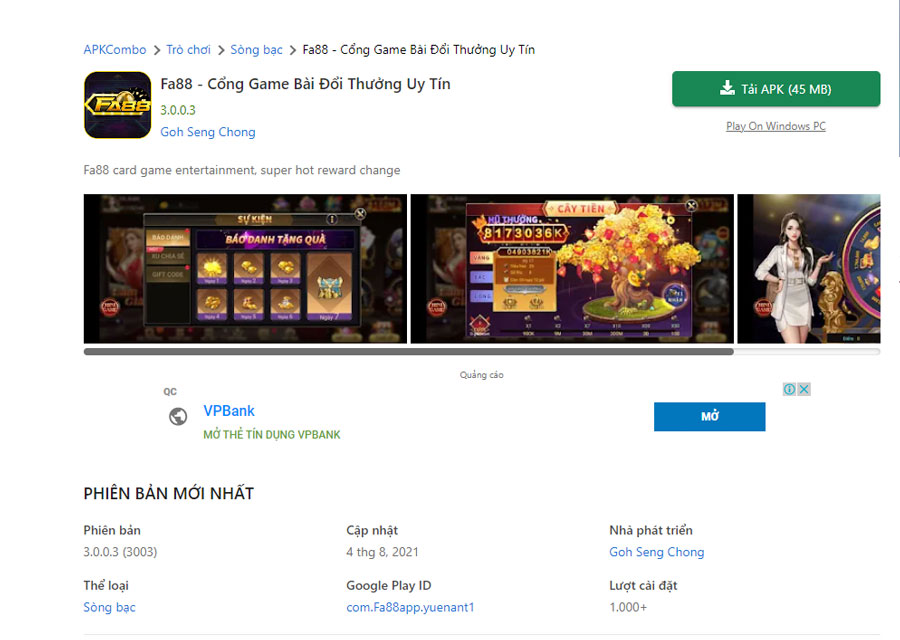 Hướng dẫn cách tải app Fa88