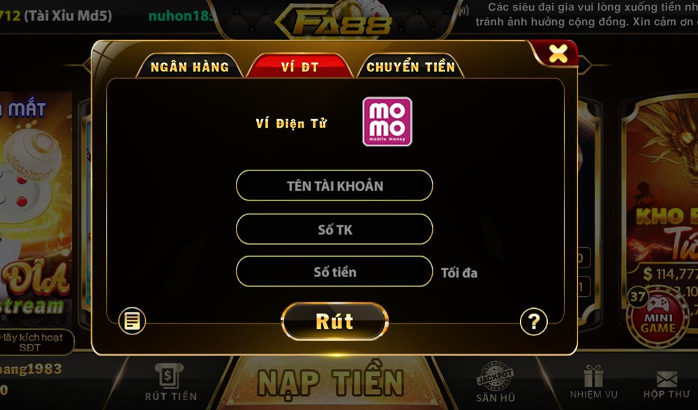 rút tiền Fa88